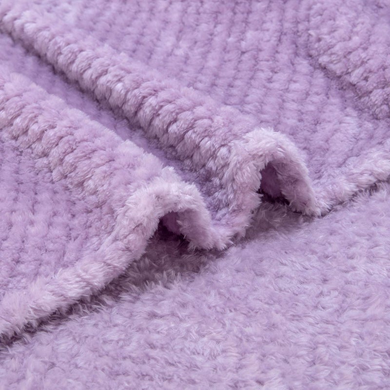 WONDER MIRACLE Fuzzy Throw Blanket, Plush Fleece Blankets for Adults, Toddler, Boys and Girls, Warm Soft Blankets and Throws for Bed, Couch, Sofa, Travel and Outdoor, Camping (40â€Ã—60â€, Lavender) - Image 5